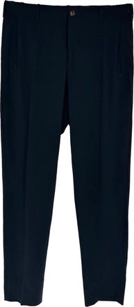 Giorgio Armani Straight-Leg Trousers in Black Wool