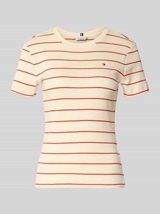Tommy Hilfiger Slim Fit T-Shirt aus reiner Baumwolle in Weiss, Gr&ouml;&szlig;e XL