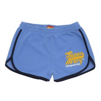 Superdry Womens Collegiate Union Casual Mini Short In Neptune Blue
