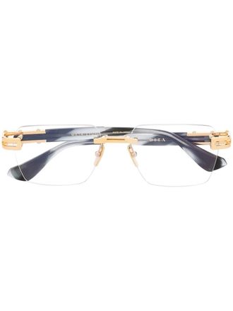 Dita Eyewear rimless square glasses - unisex - Acetate/Titanium - 56 - Gold