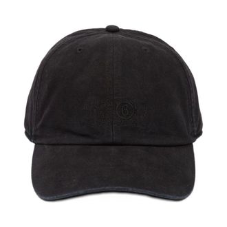 Maison Margiela Accessoires, Heren, Zwart, M, Katoen, Cotton Canvas Cap