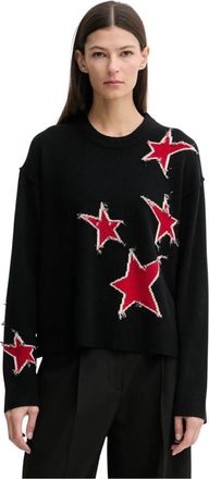 Zadig&Voltaire Markuz Trui met Sterrenmotief - Dames - Cashmere truien - Zwart - XS - Kasjmier - Truien & Vesten