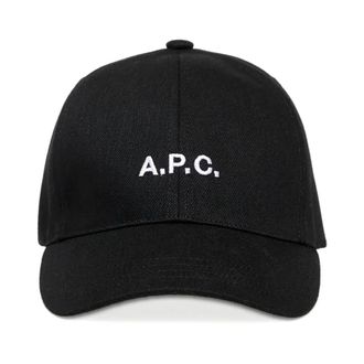 A.P.C. Caps, male, Black, Size: 54 CM Charlie Cap