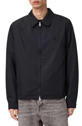 AllSaints Trey Cotton Blend Jacket in Jet Black at Nordstrom, Size Xx-Large