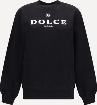 Dolce & Gabbana Felpa girocollo in cotone con logo Woman 40