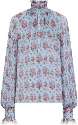 Dolce & Gabbana Blouse With A Floral Print And High Neck