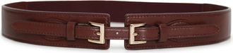 Belle & Bloom London Fog Leather Waist Belt in Dark Red at Nordstrom, Size X-Small/small