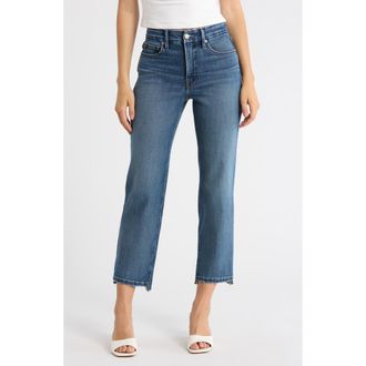 Good American Soft-Tech Good Legs Straight Leg Jeans in Indigo855 at Nordstrom Rack, Size 14