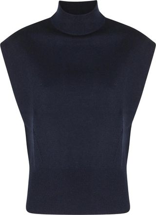 Semicouture Angelica Sweater - Dames - Coltruien - Blauw - M - Wol - Truien & Vesten
