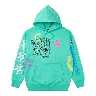 Palace X Cannondale FW21 Graffiti Hoodie Teal P21CHD002