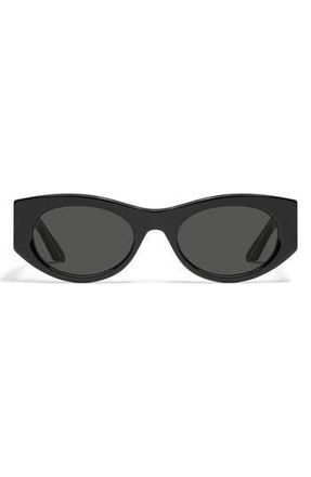 Quay So What 53mm Round Sunglasses in Black/Smoke at Nordstrom Rack