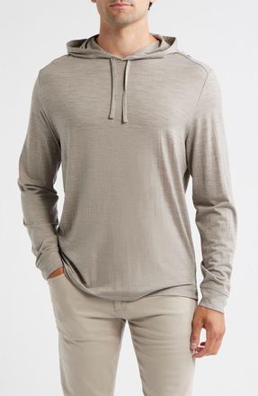 Johnnie-O Merino Wool Hoodie in Flax at Nordstrom, Size Xx-Large