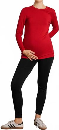 Nom Maternity Liv Long Sleeve Tee In Merlot