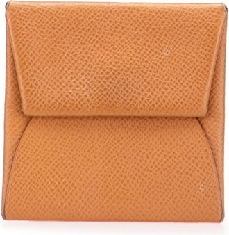 Hermès Bastia Brown Epsom Leather Coin Purse/Coin Case (Pre-Owned)