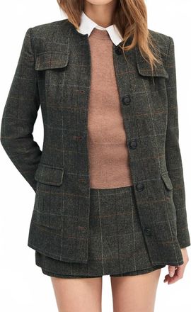 Favorite Daughter Spencer Jacket In Mocha Plaid