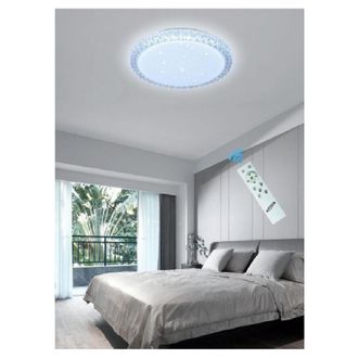 Trade Shop Trade Shop Traesio - Trade Shop - Plafoniera Led 60 W Lampadario Soffitto Smart Dimmerabile Effetto Cristallo