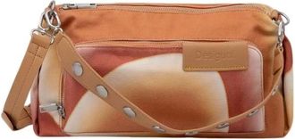 Desigual Sonadora Urus M - Dames - Schoudertassen - Oranje - ONE Size - Katoen - Tassen