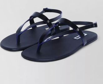 Jil Sander sandals open toe flat sole strappy design