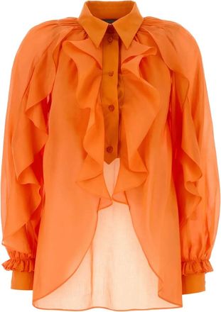 Alberta Ferretti Camicia in cotone - Arancione