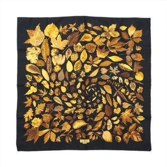 Herm&egrave;s Pre-owned Scarves, female, Black, Size: ONE SIZE Pre-owned Carre 90 Silk Scarf