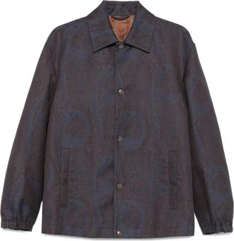 Etro Paisley Print Coach Jacket - - Jackets - Uomo - Multicolore - S
