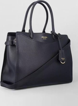 Prada large leather shoulder bag