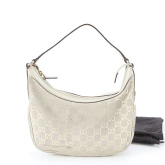 Gucci White Leather Handbag Shoulder Bag Tote Bag (Pre-Owned)