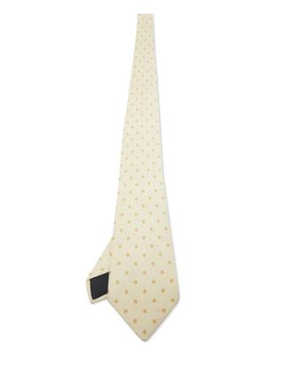 Herm&egrave;s dots silk tie - men - Silk - One Size - Neutrals