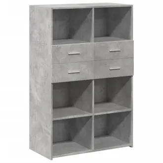 vidaXL Credenza Grigio Cemento 80x42,5x124 Cm In Legno Multistrato - Vidaxl