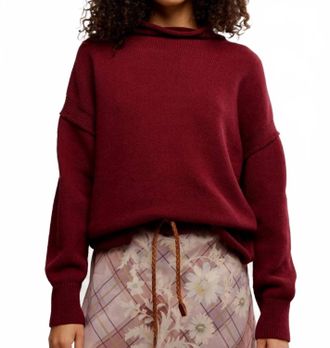 Free People Torres Roll Neck Sweater In Dionysus