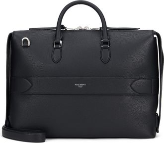 Dolce & Gabbana Mens Leather Handbag Black Cow Hide Laptop Bags & Briefcases