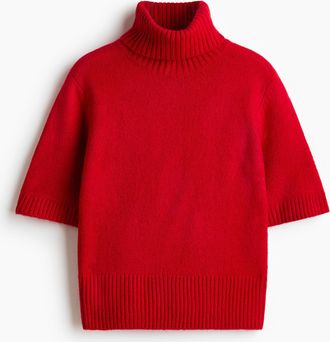 H&M Gestricktes Rollkragenshirt - Red