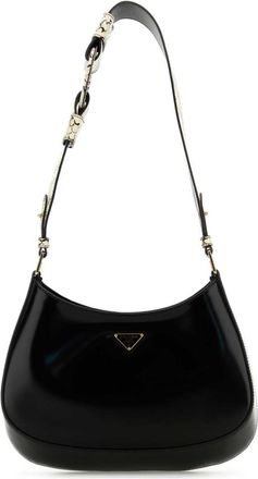 Prada Black leather Cleo shoulder bag