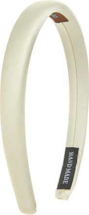 Tasha Skinny Padded Satin Headband in Mint at Nordstrom