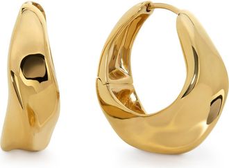 Monica Vinader Nomade Medium Hoop Earrings in 18K Gold Vermeil at Nordstrom