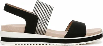 Life Stride Womens Zing Sandal In Striped Black