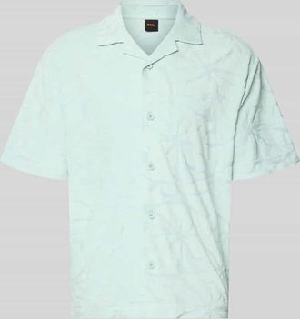 Boss Orange by Hugo Boss BOSS Orange Regular Fit Freizeithemd aus Baumwoll-Mix Modell WE_FLOWER in Tuerkis, Gr&ouml;&szlig;e XXXL