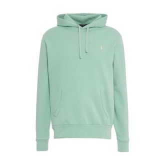 Polo Ralph Lauren Hoodies, male, Green, Size: XL Turquoise Embroidered Hoodie Casual Style
