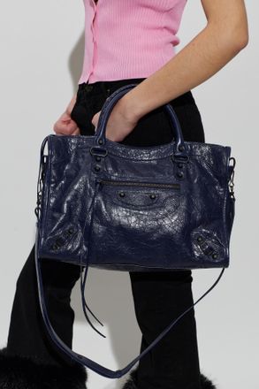 Balenciaga Handbag Le City Medium, Womens, Navy Blue