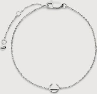 Monica Vinader Sterling Silver Initial C Chain Bracelet