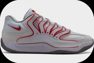 Nike Mens Kd 18 Shoes In White/university Red