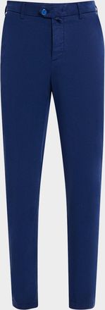 Kiton Mens Slim Stretch Flat Front Pants
