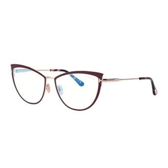 Tom Ford FT5877-B 069 Bordeaux/Shiny Rose Gold/Clear Blue Light Block 56mm