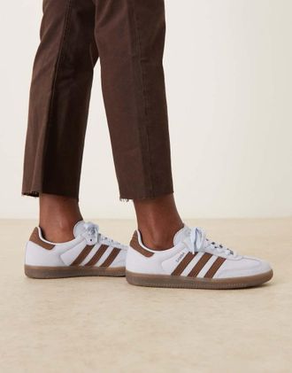 adidas Originals Samba OG - Sneakers azzurre e marroni-Marrone