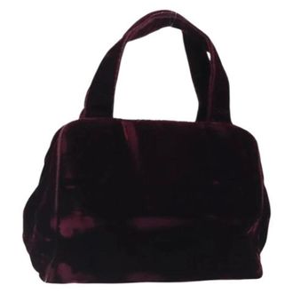 Prada Pre-owned Fabric handbags - Dames - Pre-owned - Rood - Maat: ONE Size Velours