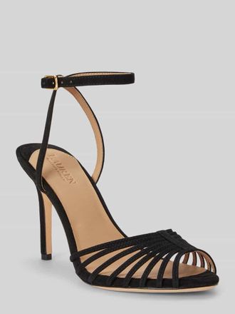 Lauren Ralph Lauren Sandaletten aus echtem Veloursleder Modell MCKAYLA in Black, Gr&ouml;&szlig;e 37,5