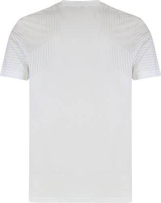 HUGO BOSS Mens Slim Fit Crew Neck T-Shirt White Polyester T-Shirts And Polos