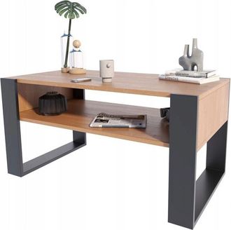 OEM Mesa De Centro Kaja De Aliso Negro Con Estante