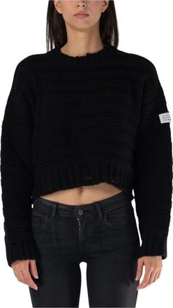 Maison Margiela Truien & Vesten, Dames, Zwart, L, Vintage Crewneck Sweater