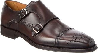 Antonio Maurizi Cap Toe Double Monk Leather Loafer